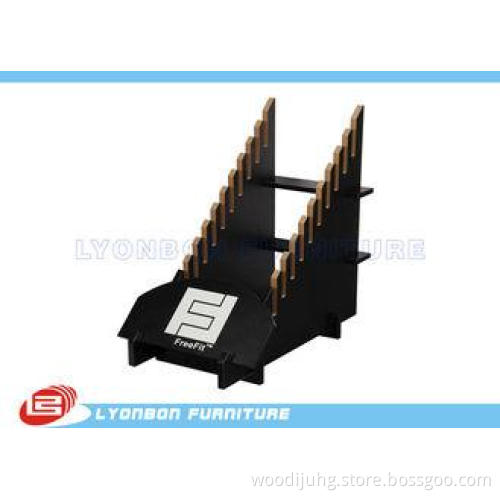 Unique Goods Showing Black Wooden Display Floor Stands For